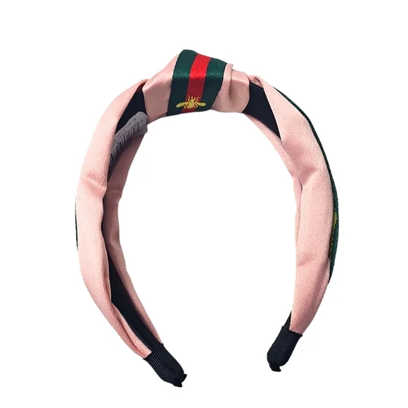 Fashion Queen Bee Pink Knotted Headband - Picture 4 of 4